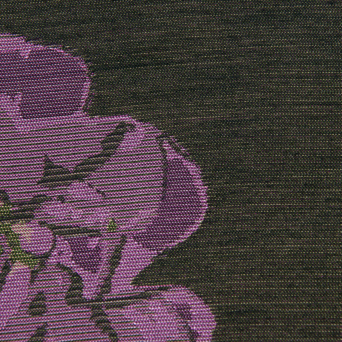 Black / Mauve Floral Jacquard 58 - Fabrics4Fashion