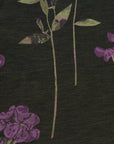 Black / Mauve Floral Jacquard 58 - Fabrics4Fashion