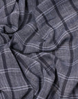 Blue Check Linen Open Weave 73 - Fabrics4Fashion