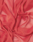 Poly Chiffon Orange Red 77 - Fabrics4Fashion