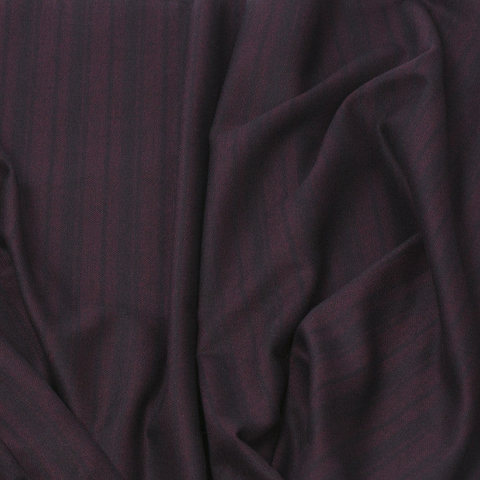 Striped Black/Wine Suiting Fabric 191 - Fabrics4Fashion