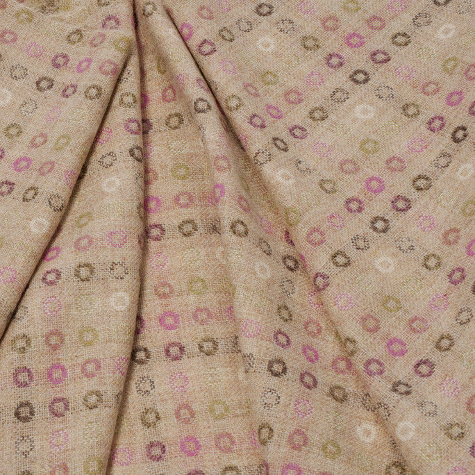 Beige Fancy Check Tweed  218 - Fabrics4Fashion