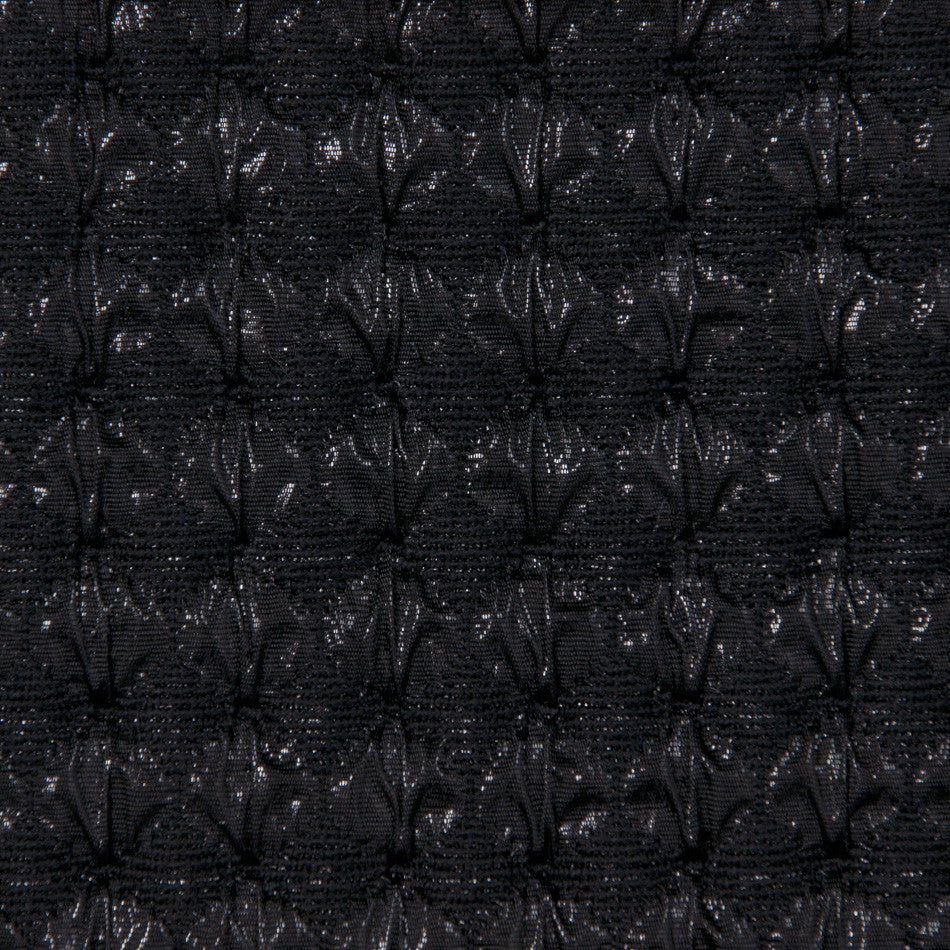 Black Shiny / Matte Smoke Fabric 1024 - Fabrics4Fashion