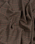 Brown Tartan Suiting Fabric 1065 - Fabrics4Fashion