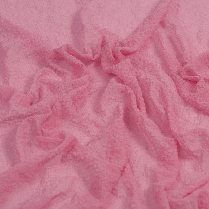 Fuschia Poly Chiffon Waffle Wave 1081 - Fabrics4Fashion