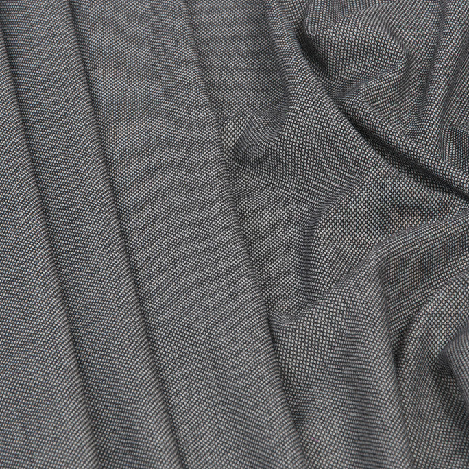 Black / White Birdseye Suiting Fabric 112 - Fabrics4Fashion