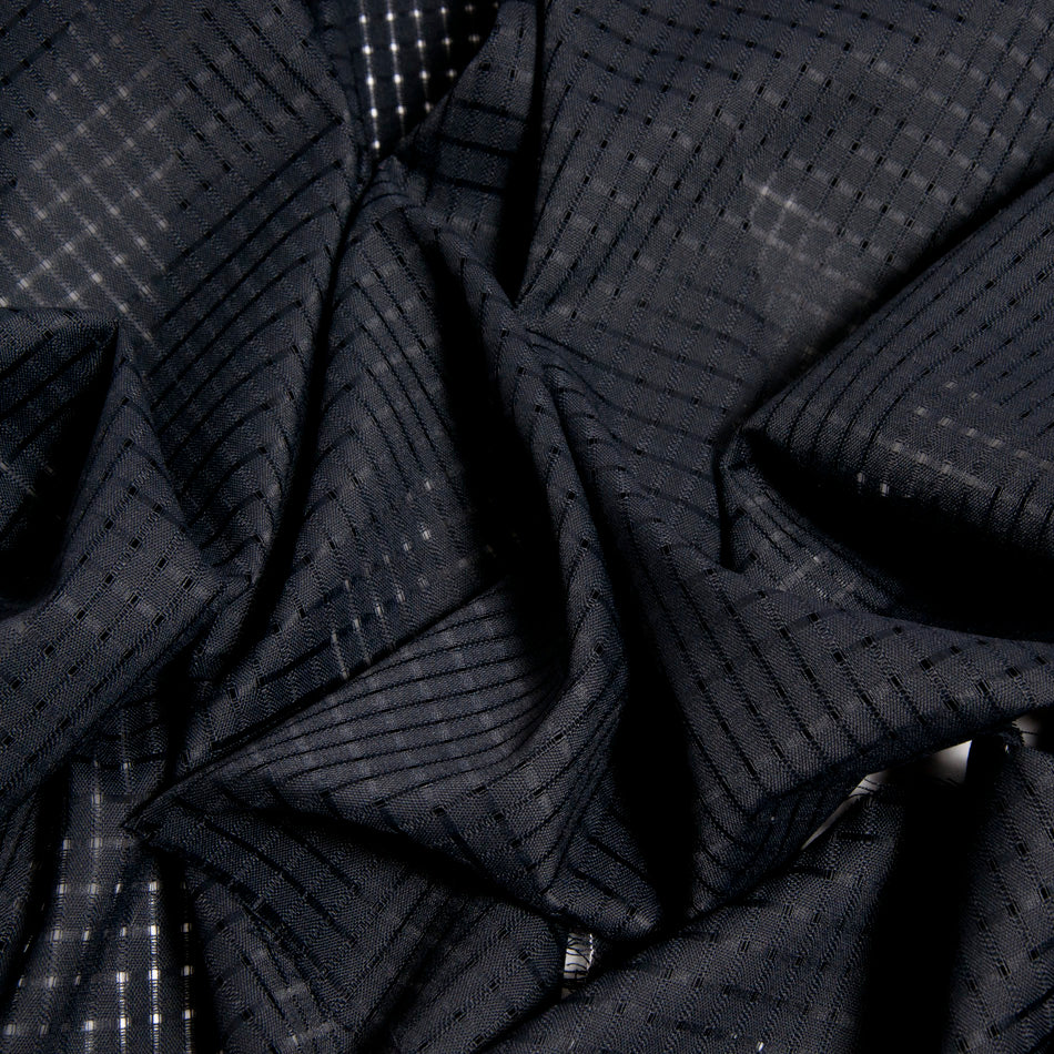Navy Grid Micro-motif Fabric 1272 - Fabrics4Fashion
