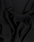Black Poly Wool Stretch Crepe Fabric 1512 - Fabrics4Fashion