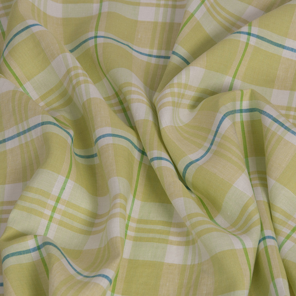 Lemon Plaid Linen 1719 - Fabrics4Fashion