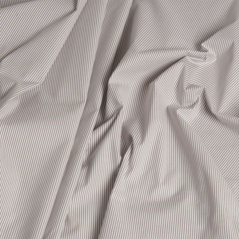 Lilac/White Striped Stretch Cotton 172 - Fabrics4Fashion