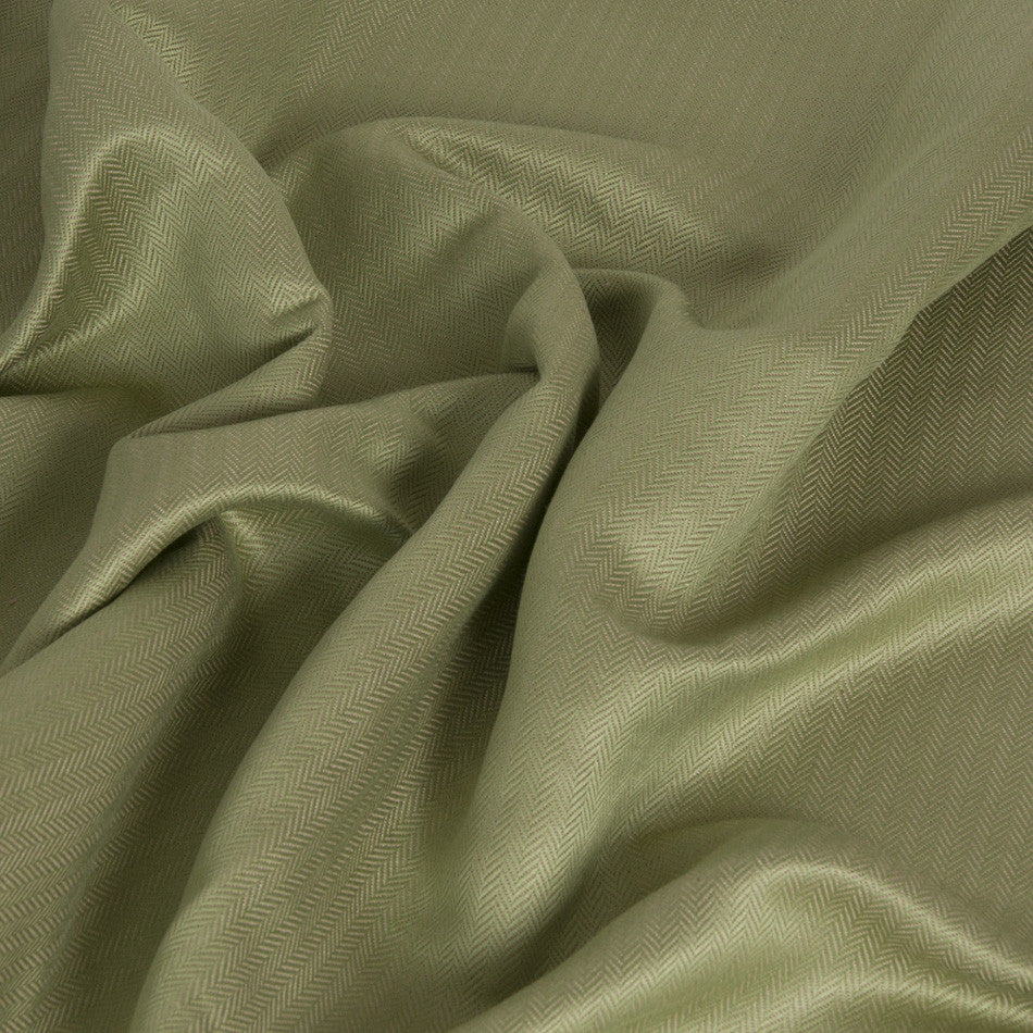 Green Herringbone Linen/ Viscose 1728 - Fabrics4Fashion