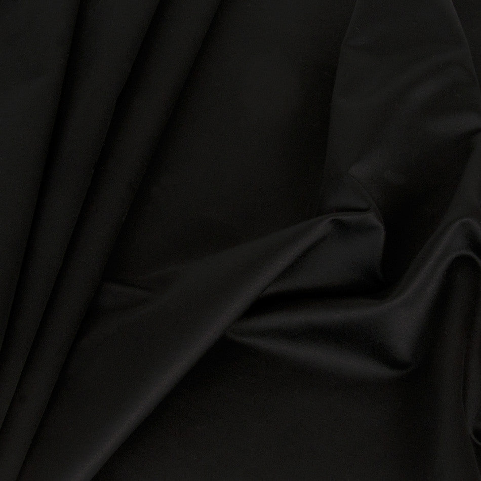 Black Plain Cotton Fabric 189 - Fabrics4Fashion