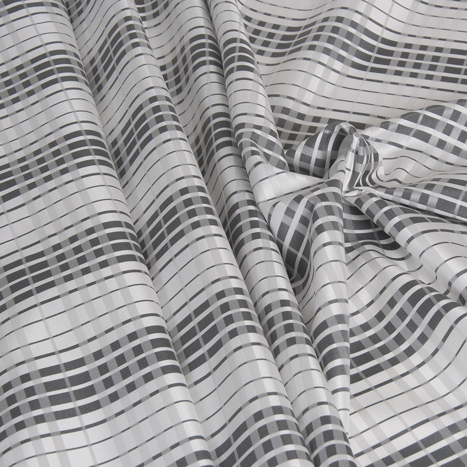 Techno Silver Check 1953 - Fabrics4Fashion