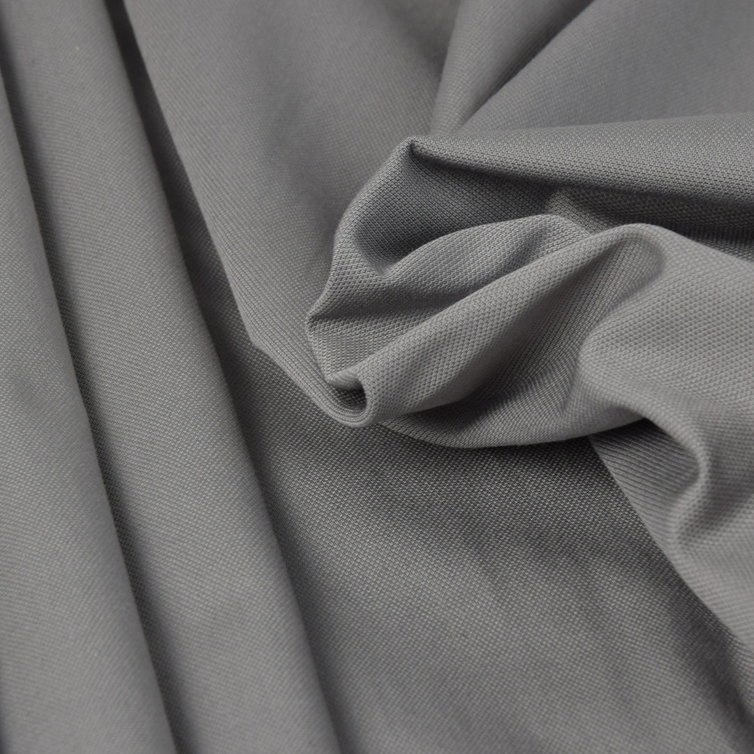 Grey Stretch Cotton Canvas Fabric 3302 - Fabrics4Fashion