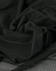 Black Poly Punctured Mesh 2032 - Fabrics4Fashion