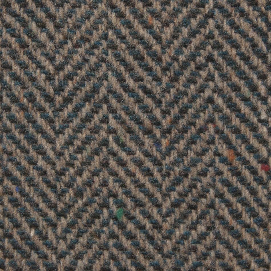 Peacock Blue Herringbone Tweed 211 - Fabrics4Fashion