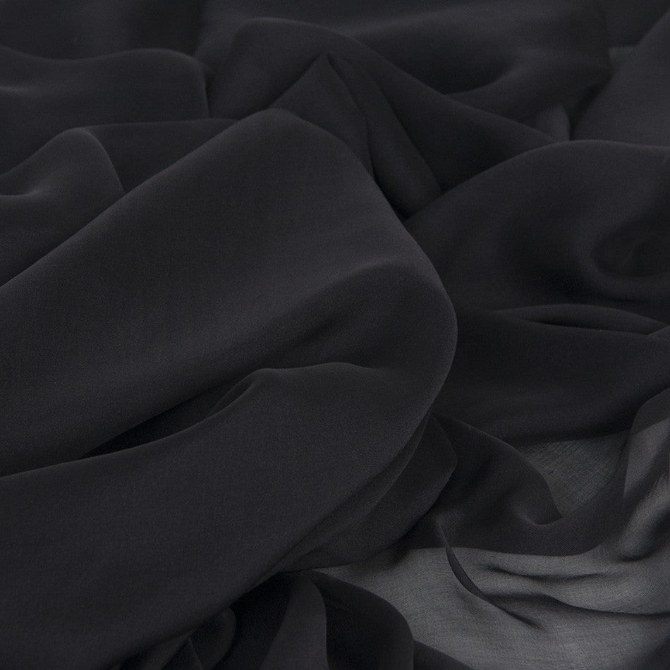 Black Poly Chiffon 2119 - Fabrics4Fashion