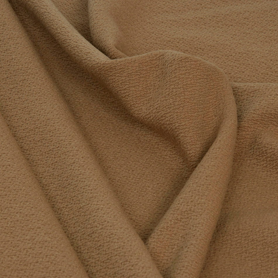 Wrinkled Camel Virgin Wool fabric