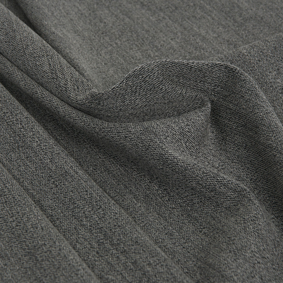 Charcoal Poly/Wool Jasper Blend  2138 - Fabrics4Fashion