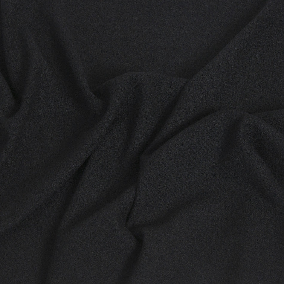 Black Stretchy Wool Crepe 225 - Fabrics4Fashion