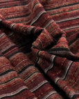 Plum Wool/Cashmere Striped Fabric 2281 - Fabrics4Fashion