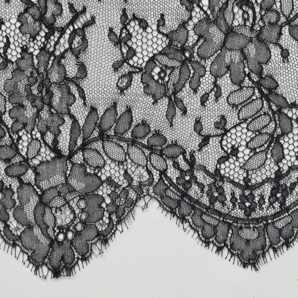 Black Scallop Lace 2301 - Fabrics4Fashion