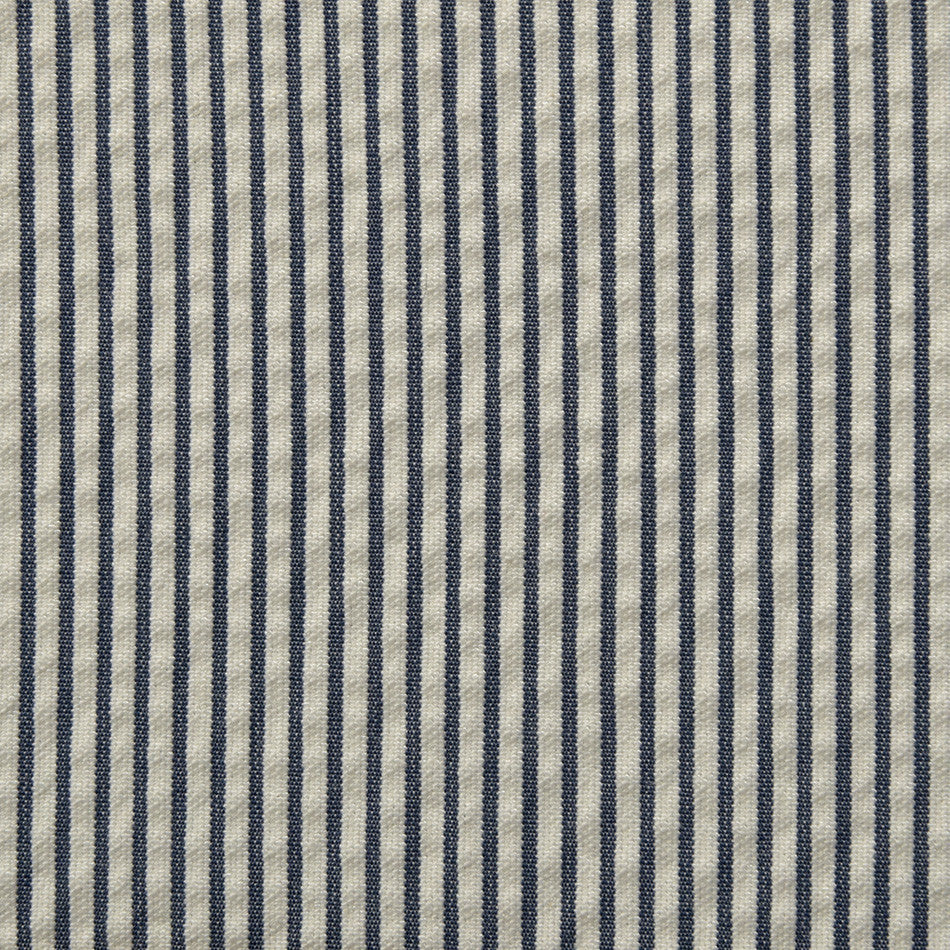 Navy/White Stripes Cotton 2307 - Fabrics4Fashion