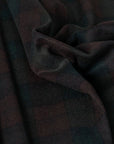 Wine & Green Flannel Tartan Fabric 2336 - Fabrics4Fashion