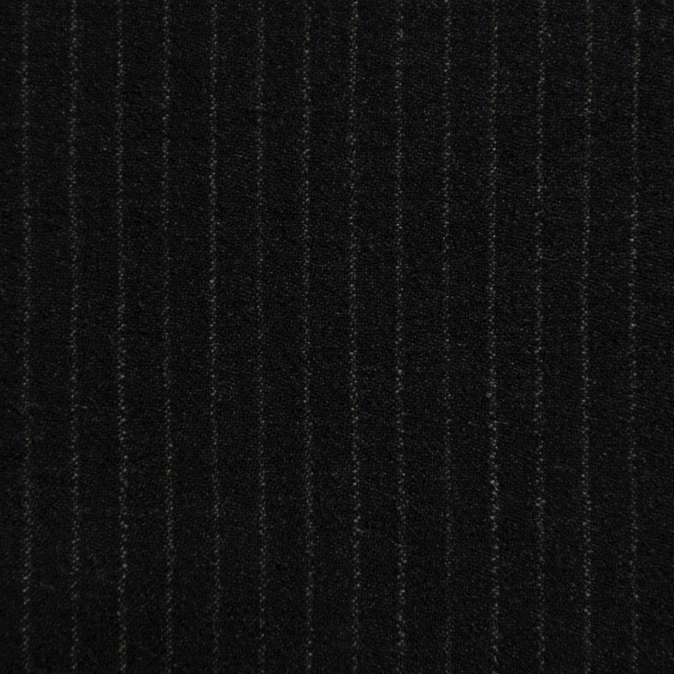 Charcoal Pinstripe Suiting Flannel 2344 - Fabrics4Fashion