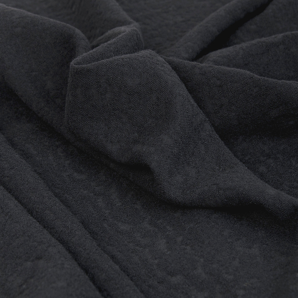Black Textured Wool Blend 2354 - Fabrics4Fashion