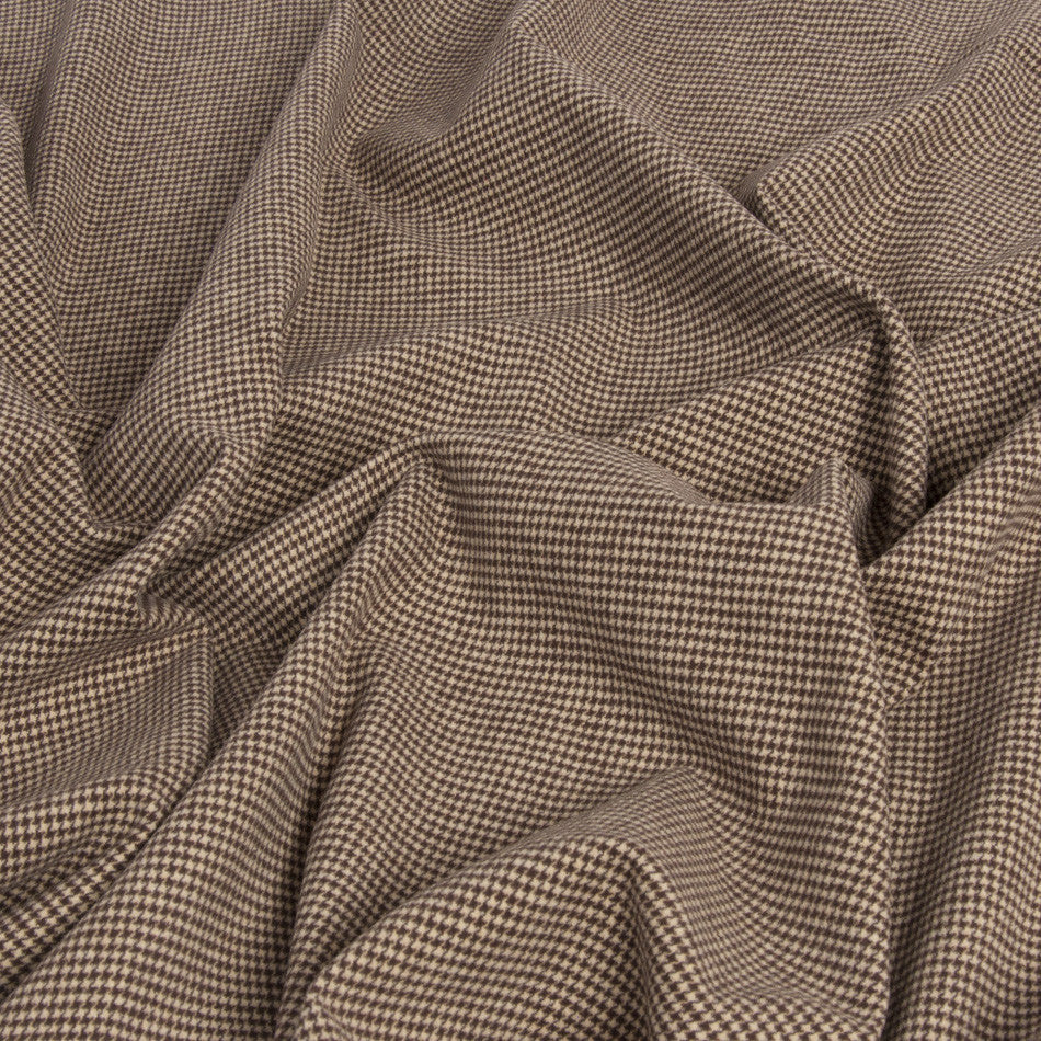 Sepia Tone Pied Poule Flannel 239 - Fabrics4Fashion
