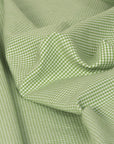 Green and White Stretchy Vichy 2422 - Fabrics4Fashion