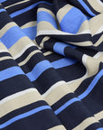 Striped Multicolor Melange Fabric 2431 - Fabrics4Fashion