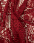 Red Floral Lace 2435 - Fabrics4Fashion