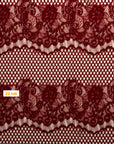 Red Floral Lace 2435 - Fabrics4Fashion