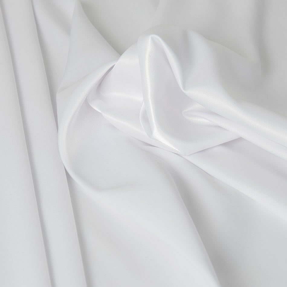 White Stretch Poly Satin 2441 - Fabrics4Fashion