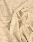 Beige Check Stretch Silk Blend 278 - Fabrics4Fashion