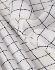 Black & White Grid Fabric 3285 - Fabrics4Fashion