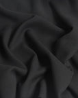 Solid Black Virgin Wool Crepe 363 - Fabrics4Fashion