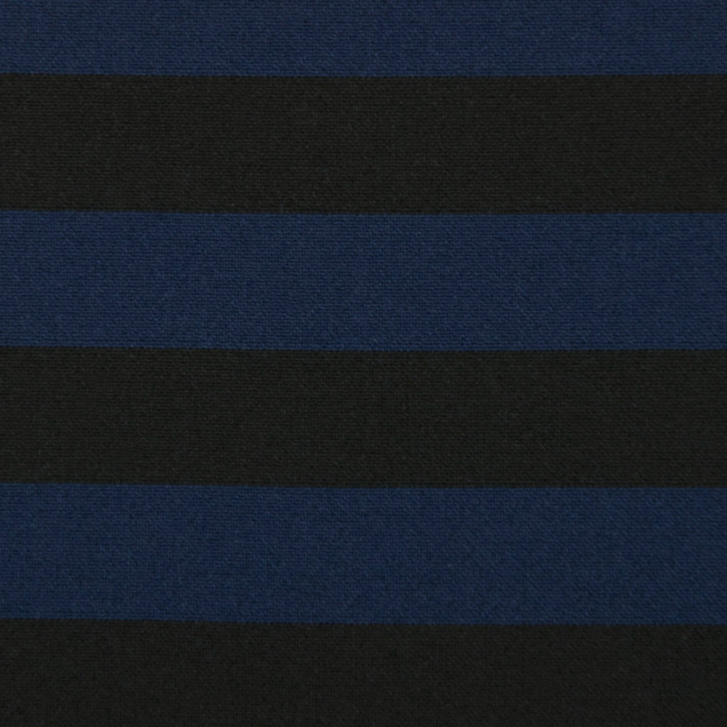 Stretch Black &amp; Navy Stripe Fabric 398 - Fabrics4Fashion