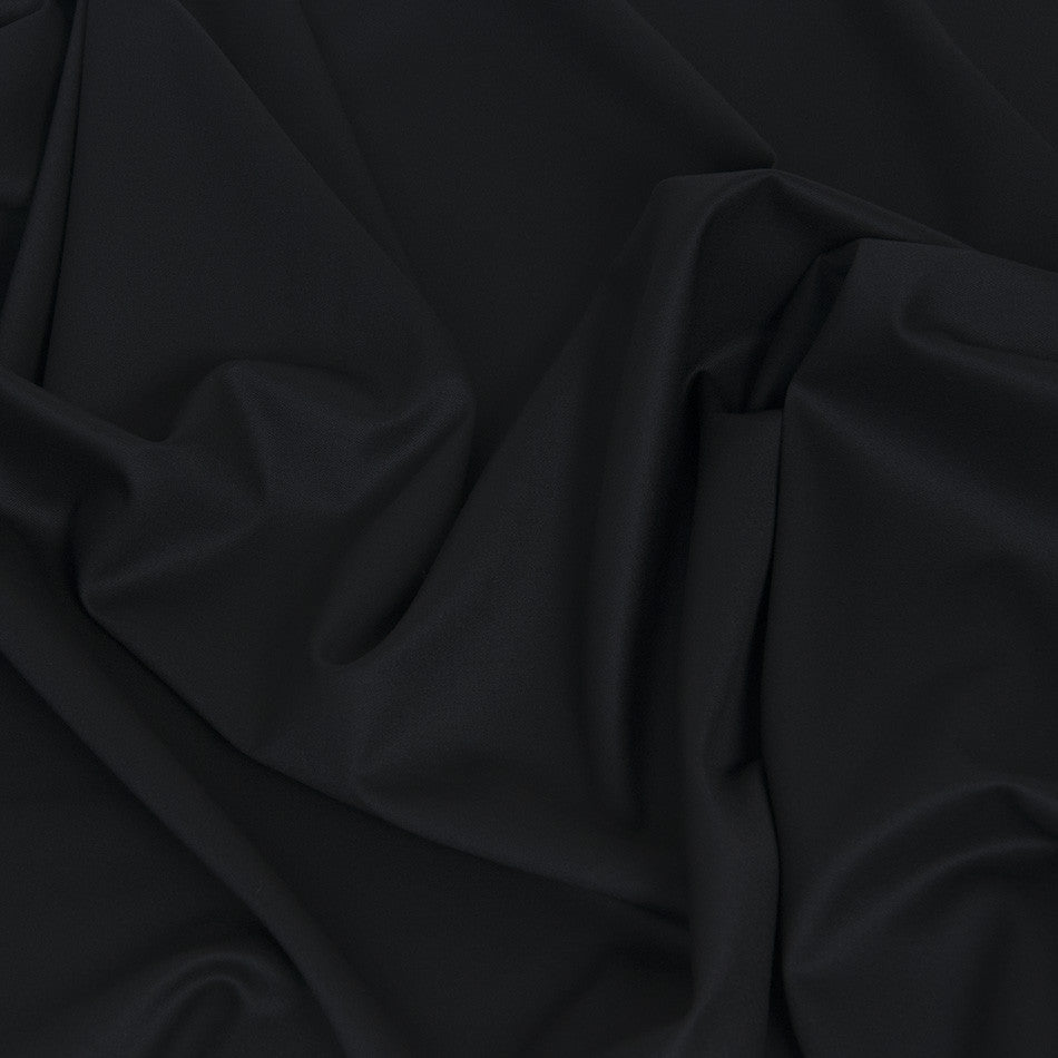Black Plain Suiting Wool 450 - Fabrics4Fashion