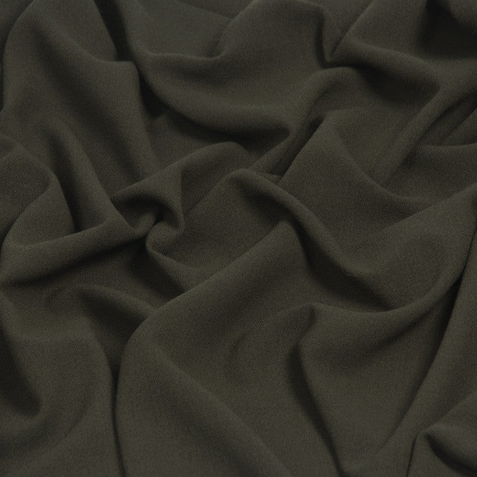 Mid-Weight Green Wool Crepe 49 - Fabrics4Fashion