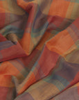 Orange Plaid Linen 50 - Fabrics4Fashion