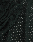 Bottle Green Laser-cut Floral Wool 5260 - Fabrics4Fashion