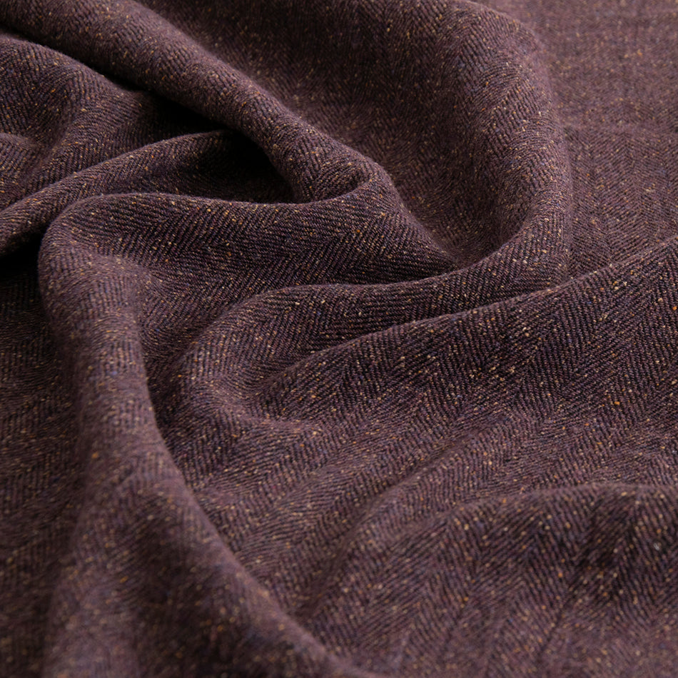 Purple Herringbone Tweed 5263 - Fabrics4Fashion
