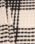 Ivory Black Check Coating Fabric 201 - Fabrics4Fashion