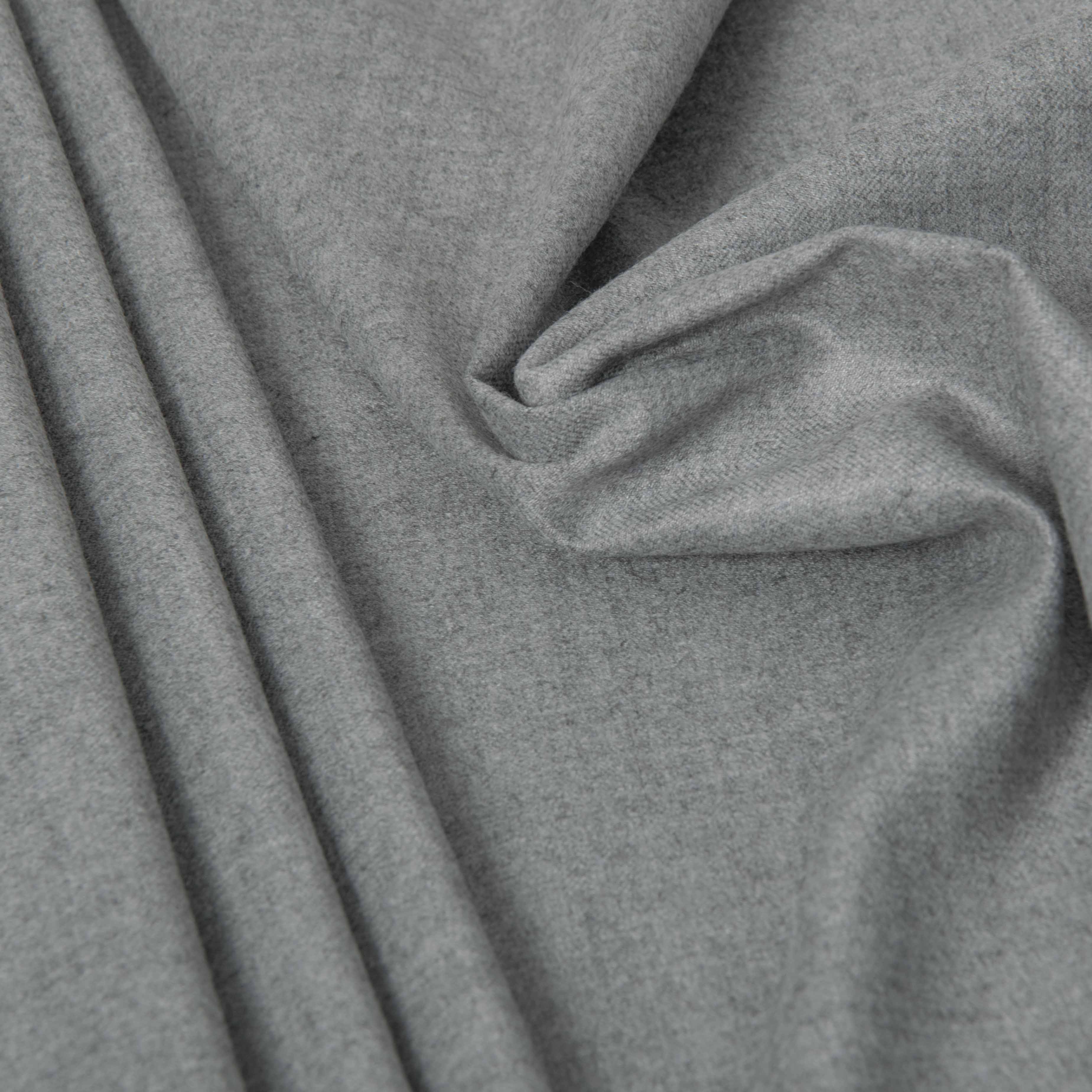 Grey Stretch Wool Blend Flannel 3493 - Fabrics4Fashion