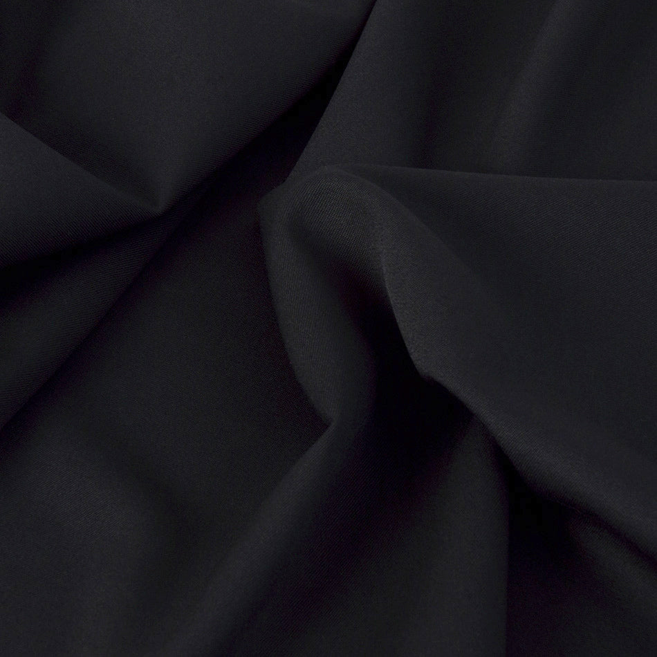 Black Stretch Twill Wool 3506 - Fabrics4Fashion