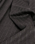 Grey Pinstripe Wool Fabric 260 - Fabrics4Fashion