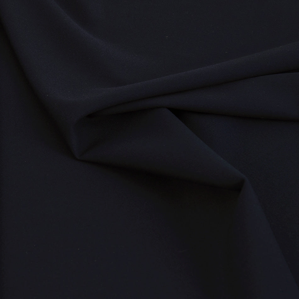 Navy Blue Poly / Viscose Bi-stretch Fabric 2442 - Fabrics4Fashion